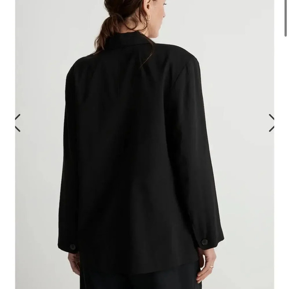 MADEWELL The Relaxed Blazer NWT in Soft Drape True Black Oversized Drape… - Picture 4 of 9